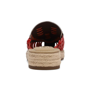 Woven Platform Slide Sandals - Leopard Multi
