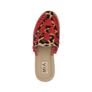 Woven Platform Slide Sandals - Leopard Multi