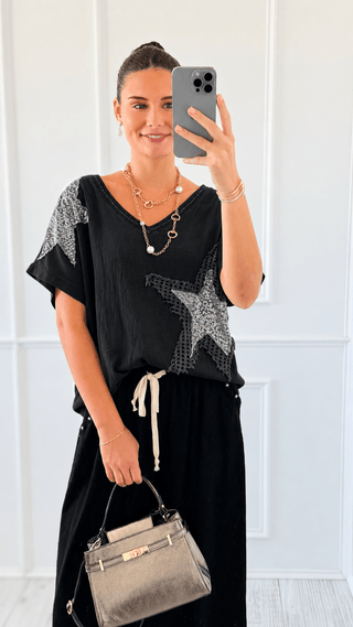 Written in the Stars Italian Top- Black
