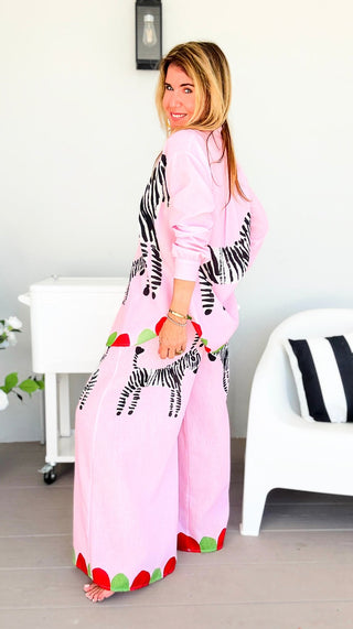 Zebra Party Italian Pant