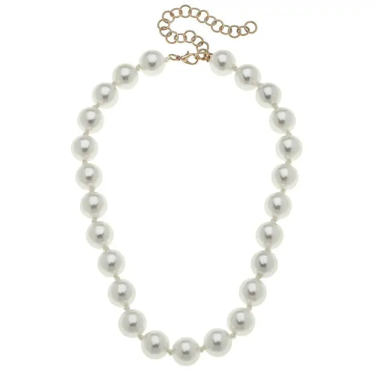 Elegant Pearl Bead Necklace - Ivory-230 Jewelry-Canvas-Coastal Bloom Boutique, find the trendiest versions of the popular styles and looks Located in Indialantic, FL