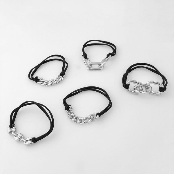 Moana Hair Tie Set - Hematite-260 Other Accessories-OMGBlings-Coastal Bloom Boutique, find the trendiest versions of the popular styles and looks Located in Indialantic, FL
