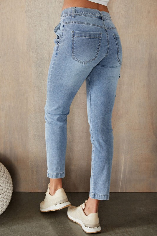 Italian I Won't Let You Fall Pants-Light Denim-170 Bottoms-Venti6-Coastal Bloom Boutique, find the trendiest versions of the popular styles and looks Located in Indialantic, FL