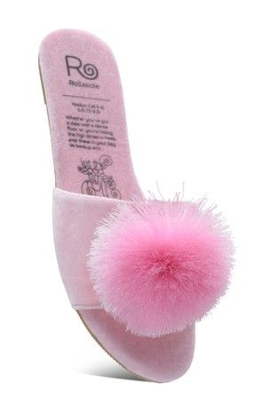 Hollywood Glam Pom Pom Slippers-Pink-250 Shoes-Rollasole-Coastal Bloom Boutique, find the trendiest versions of the popular styles and looks Located in Indialantic, FL