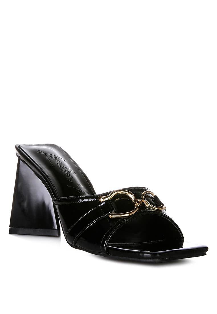 Buckle Strap Chunky Heel - Black-250 Shoes-RagCompany-Coastal Bloom Boutique, find the trendiest versions of the popular styles and looks Located in Indialantic, FL