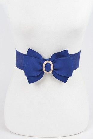 CZ Bow Belt - Cobalt-260 Other Accessories-Bag Boutique-Coastal Bloom Boutique, find the trendiest versions of the popular styles and looks Located in Indialantic, FL