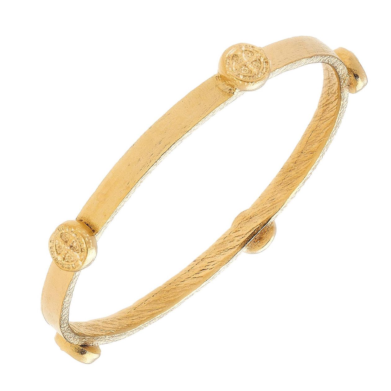 St. Benedict Coin Bangle - Susan Shaw-230 Jewelry-SUSAN SHAW-Coastal Bloom Boutique, find the trendiest versions of the popular styles and looks Located in Indialantic, FL