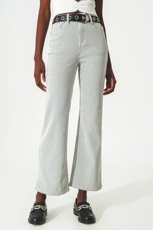 Freeway Flared Stripe Pants-170 Bottoms-Q2-Coastal Bloom Boutique, find the trendiest versions of the popular styles and looks Located in Indialantic, FL