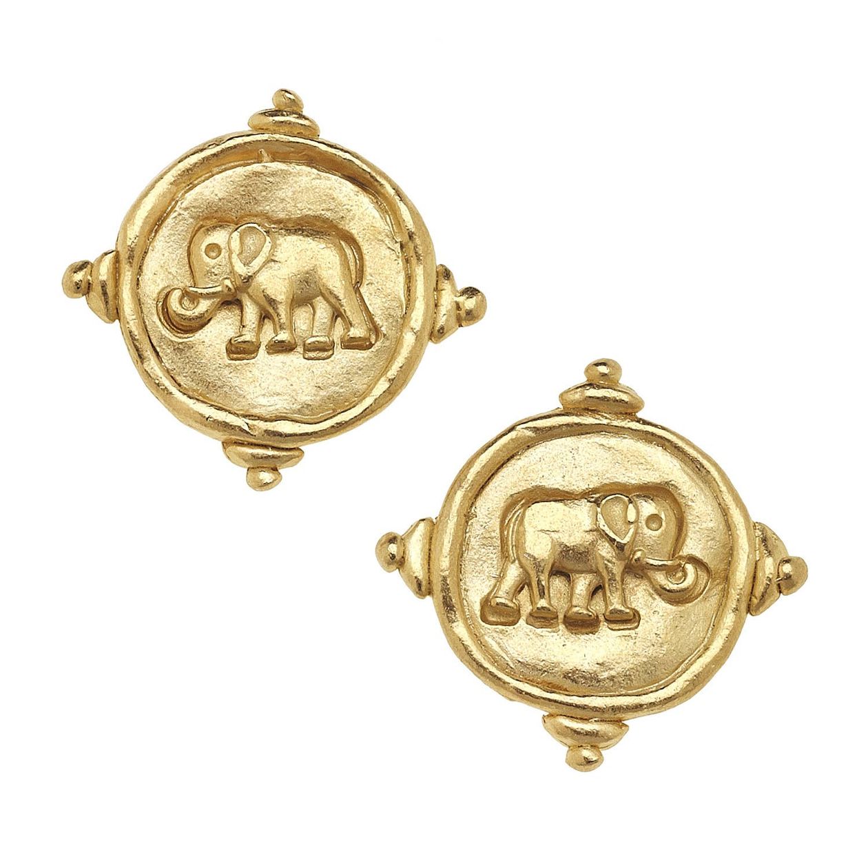 Gold Jungle Clip Earrings - Susan Shaw-230 Jewelry-SUSAN SHAW-Coastal Bloom Boutique, find the trendiest versions of the popular styles and looks Located in Indialantic, FL