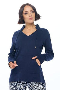 Preppy Mint Pocket Pullover - Navy-130 Long Sleeve Tops-ARYEH-Coastal Bloom Boutique, find the trendiest versions of the popular styles and looks Located in Indialantic, FL