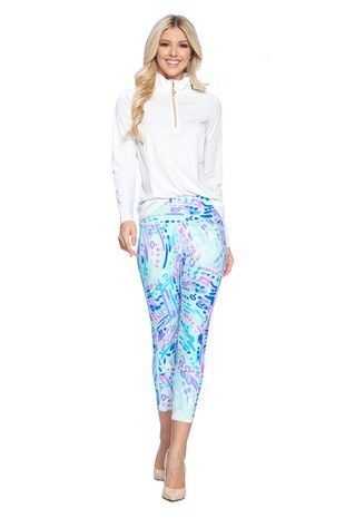 Rome Cropped Leggings - Mint-130 Long sleeve top-ARYEH-Coastal Bloom Boutique, find the trendiest versions of the popular styles and looks Located in Indialantic, FL
