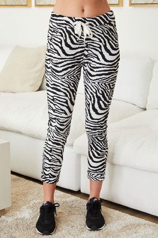 Wild Stripped Italian Jogger-180 Joggers-Venti6 Outlet-Coastal Bloom Boutique, find the trendiest versions of the popular styles and looks Located in Indialantic, FL