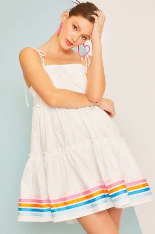 Pop of Prep Babydoll Tiered Dress-200 dresses/jumpsuits/rompers-Main Strip-Coastal Bloom Boutique, find the trendiest versions of the popular styles and looks Located in Indialantic, FL