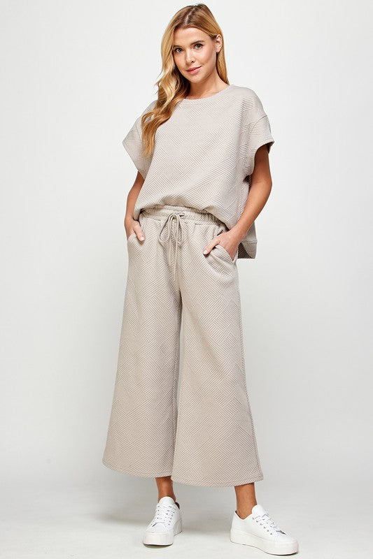 Taylor Wide Leg Pants - Oatmeal-170 Bottoms-See and Be Seen-Coastal Bloom Boutique, find the trendiest versions of the popular styles and looks Located in Indialantic, FL