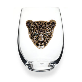 Leopard Jeweled Stemless Wine Glass-270 Home/Gift-The Queen's Jewels-Coastal Bloom Boutique, find the trendiest versions of the popular styles and looks Located in Indialantic, FL