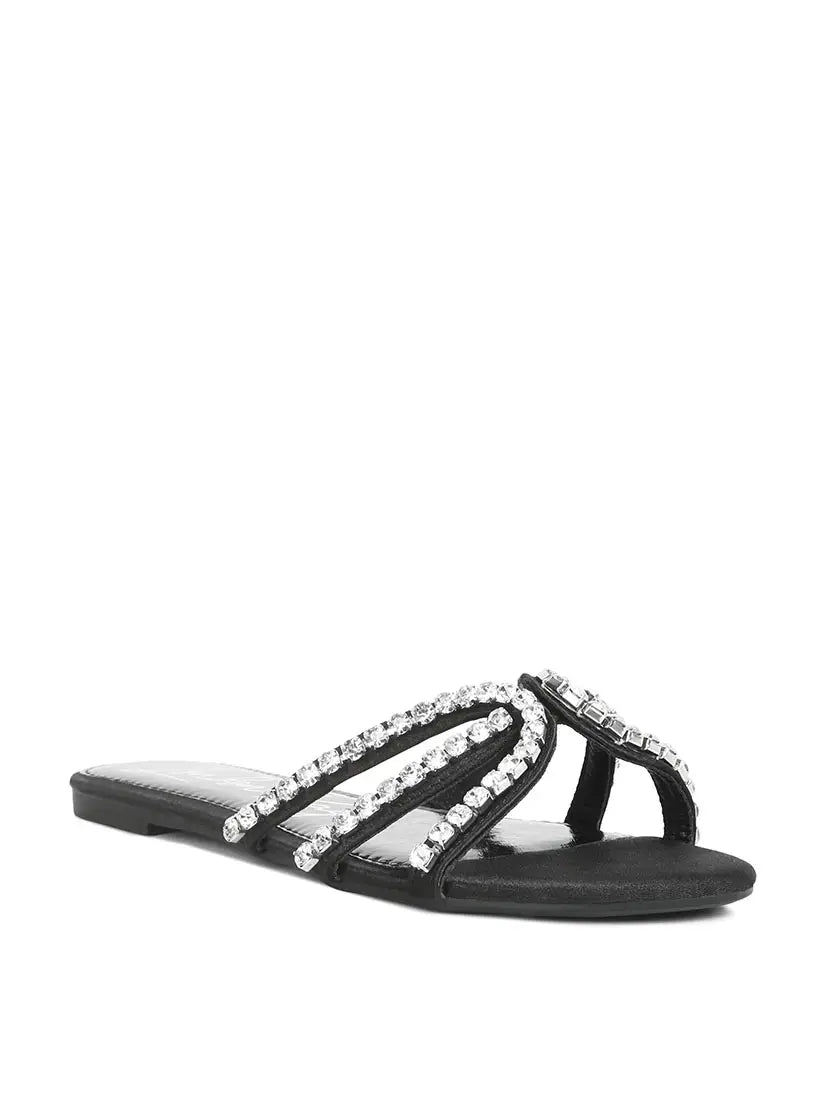 Pre Order - Diamond Strap Flat Sandals - Black-250 Shoes-RagCompany-Coastal Bloom Boutique, find the trendiest versions of the popular styles and looks Located in Indialantic, FL