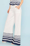Nautical Stripe Wide Hem Pants-170 Bottoms-Main Strip-Coastal Bloom Boutique, find the trendiest versions of the popular styles and looks Located in Indialantic, FL