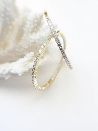 Clear 1.5" Double Vision Thin Eternity Hoop Earrings-230 Jewelry-NYC-Coastal Bloom Boutique, find the trendiest versions of the popular styles and looks Located in Indialantic, FL