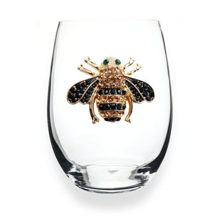 Queen Bee Jeweled Stemless Wine Glass-270 Home/Gift-The Queen's Jewels-Coastal Bloom Boutique, find the trendiest versions of the popular styles and looks Located in Indialantic, FL