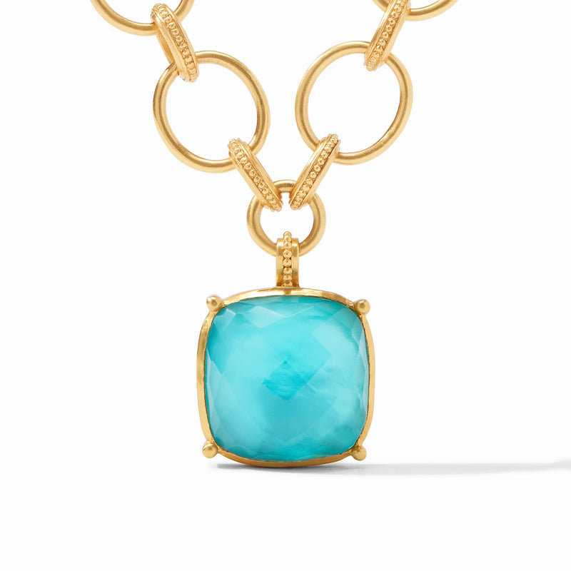 Antonia Statement Necklace - Julie Vos - Iridescent Bahamian Blue-230 Jewelry-Julie Vos-Coastal Bloom Boutique, find the trendiest versions of the popular styles and looks Located in Indialantic, FL