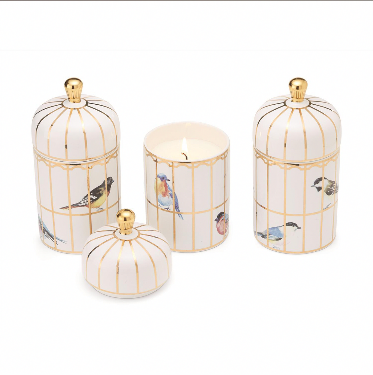 Gilded Cage Lidded Filled Candle - Lemon Verbena-270 Home/Gift-Two's Company-Coastal Bloom Boutique, find the trendiest versions of the popular styles and looks Located in Indialantic, FL