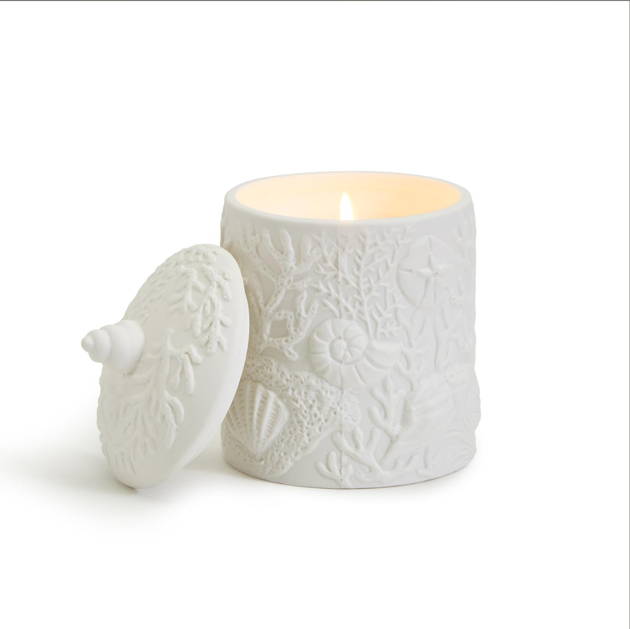 Shell and Coral Relief Candle - Sea Scent-270 Home/Gift-Two's Company-Coastal Bloom Boutique, find the trendiest versions of the popular styles and looks Located in Indialantic, FL