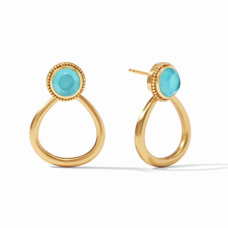 Flora Statement Earring - Iridescent Bahamian Blue - Julie Vos-230 Jewelry-Julie Vos-Coastal Bloom Boutique, find the trendiest versions of the popular styles and looks Located in Indialantic, FL