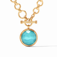 Flora Statement Necklace - Iridescent Bahamian Blue - Julie Vos-230 Jewelry-Julie Vos-Coastal Bloom Boutique, find the trendiest versions of the popular styles and looks Located in Indialantic, FL