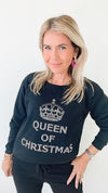 Pre Order - "Queen of Christmas" Custom CB Sweatshirt-130 Long Sleeve Tops-CB-Coastal Bloom Boutique, find the trendiest versions of the popular styles and looks Located in Indialantic, FL