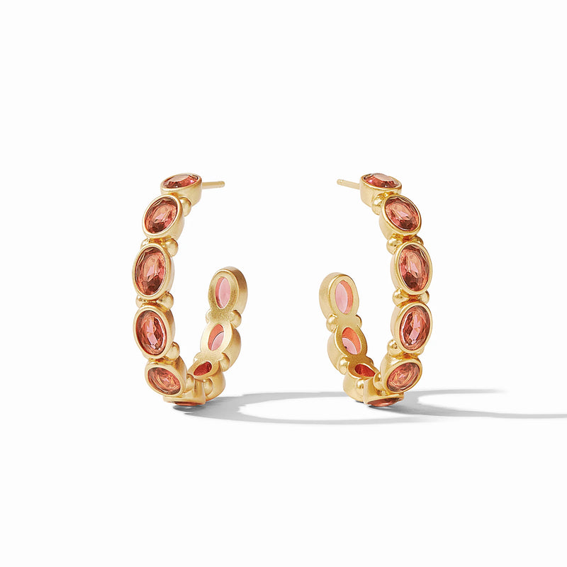Mykonos Hoop - Julie Vos - Clear Coral-230 Jewelry-Julie Vos-Coastal Bloom Boutique, find the trendiest versions of the popular styles and looks Located in Indialantic, FL