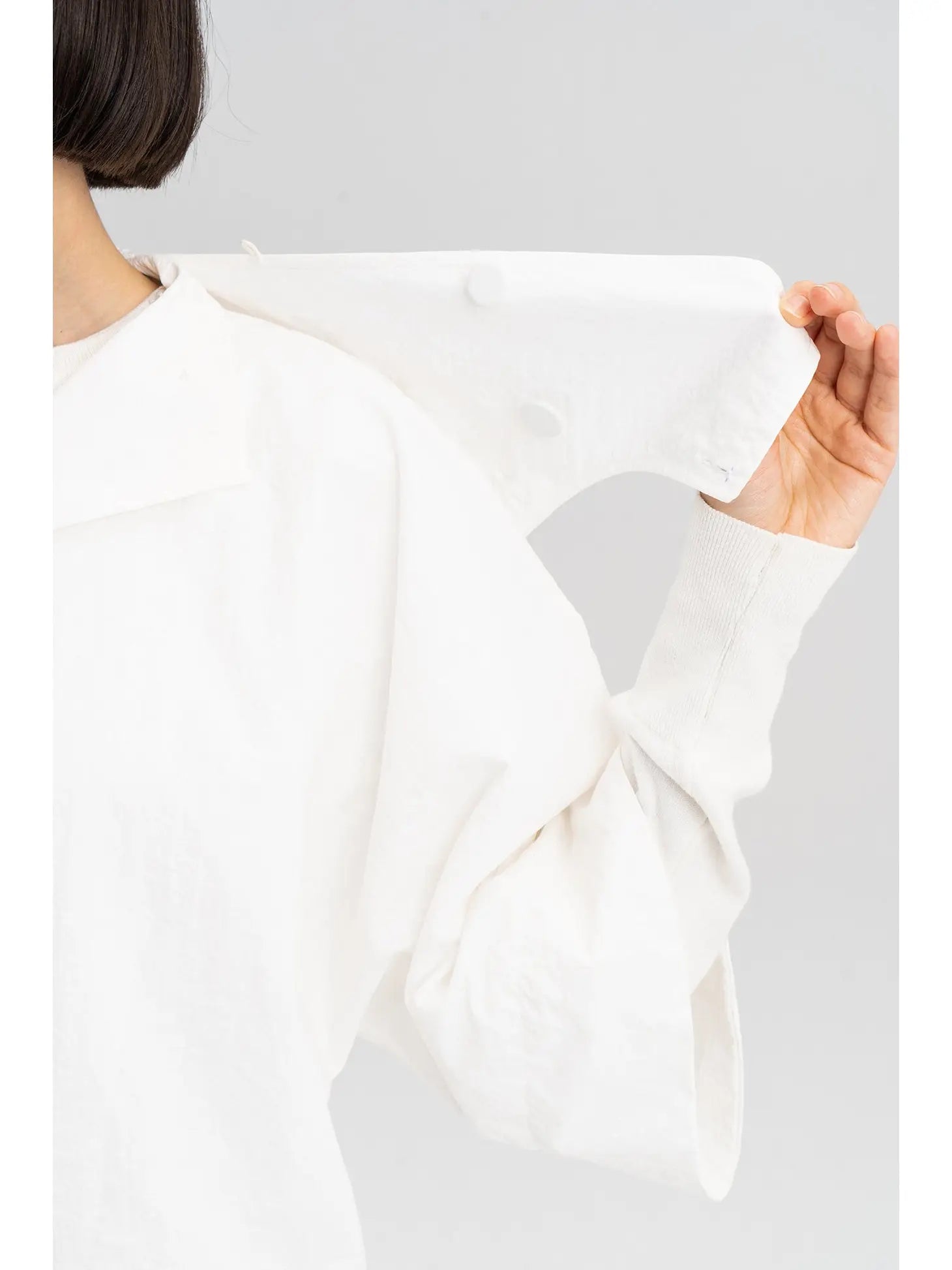 3/4 Sleeve White Hooded Jacket-160 Jackets-TOUCHE PRIVE-Coastal Bloom Boutique, find the trendiest versions of the popular styles and looks Located in Indialantic, FL