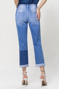 Patchwork Distressed Boyfriend Stretch Jeans-190 Denim-Flying Monkey-Coastal Bloom Boutique, find the trendiest versions of the popular styles and looks Located in Indialantic, FL