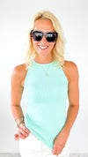 Brazilian Ribbed High Neck Built-In Bra Cami-220 Intimates-VZ Group-Coastal Bloom Boutique, find the trendiest versions of the popular styles and looks Located in Indialantic, FL
