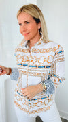 Cape Cod Blue Nile Top-130 Long Sleeve Tops-Dizzy Lizzie-Coastal Bloom Boutique, find the trendiest versions of the popular styles and looks Located in Indialantic, FL