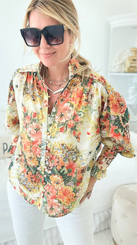 Floral Garden Long Sleeve Top-130 Long Sleeve Tops-JJ'S FAIRYLAND-Coastal Bloom Boutique, find the trendiest versions of the popular styles and looks Located in Indialantic, FL