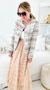 Stella Tiered Tulle Skirt - Latte-170 Bottoms-Taba Stitch-Coastal Bloom Boutique, find the trendiest versions of the popular styles and looks Located in Indialantic, FL