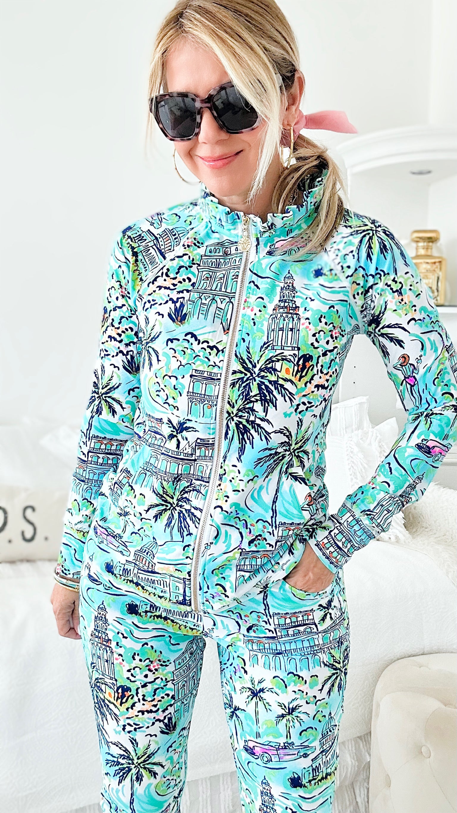 Rome Ruffle Collar Jacket-160 Jackets-ARYEH-Coastal Bloom Boutique, find the trendiest versions of the popular styles and looks Located in Indialantic, FL