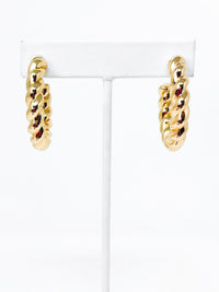Gold Twisted Rope Hoop Earrings-230 Jewelry-Golden Stella-Coastal Bloom Boutique, find the trendiest versions of the popular styles and looks Located in Indialantic, FL