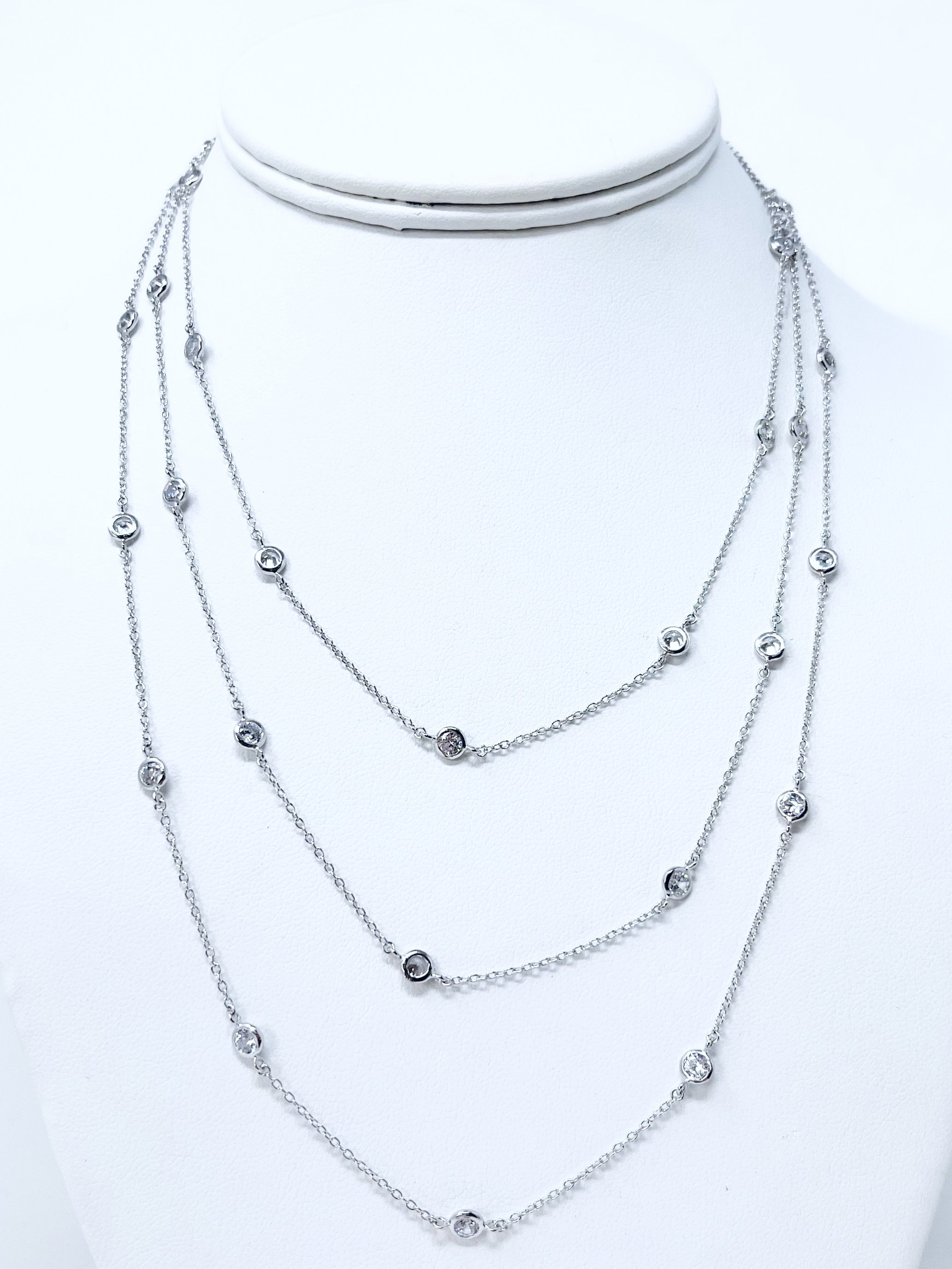 CZ By The Yard Necklace-230 Jewelry-NYC-Coastal Bloom Boutique, find the trendiest versions of the popular styles and looks Located in Indialantic, FL