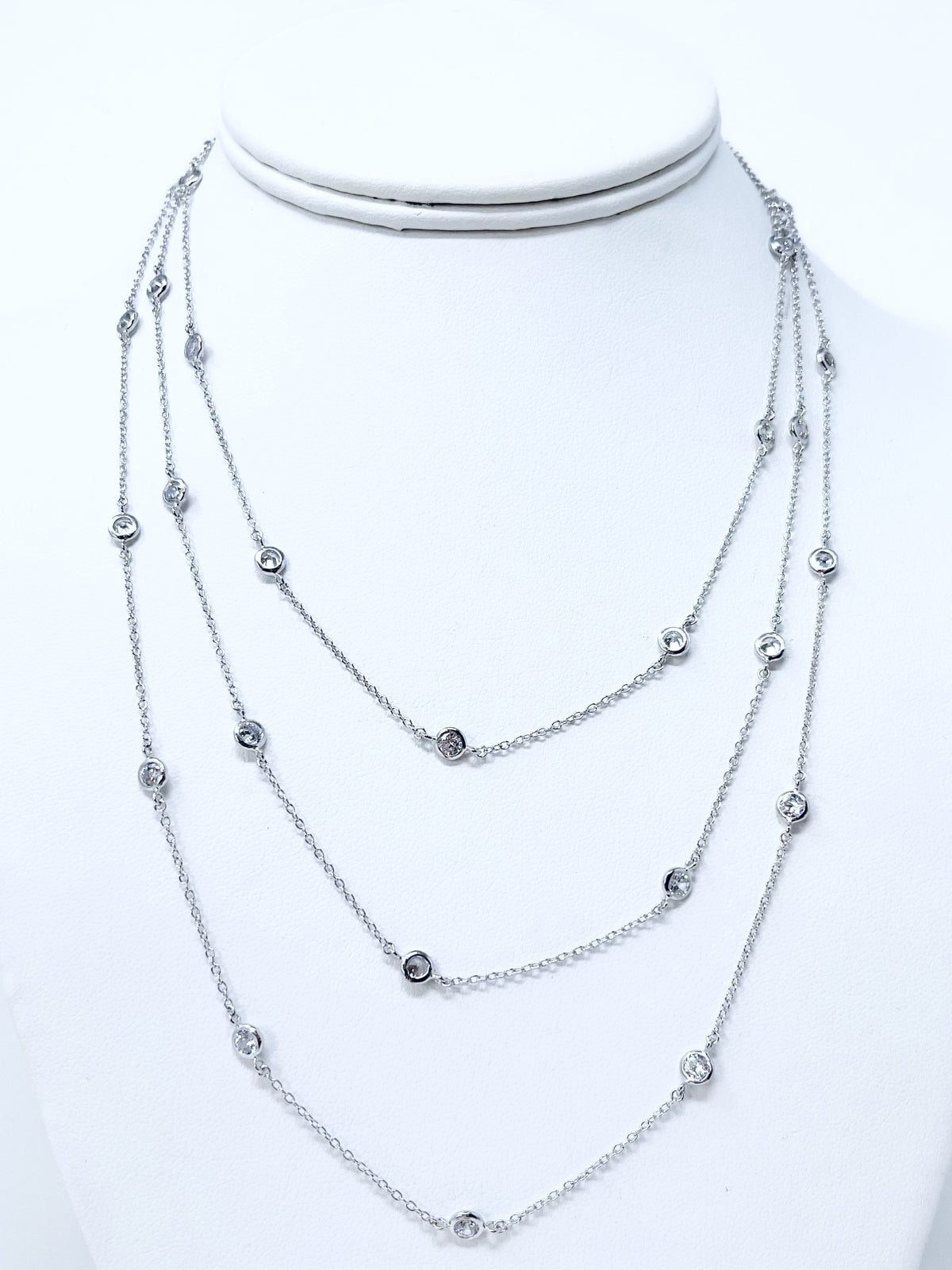 PRE ORDER-Sterling Silver CZ By The Yard Necklace-230 Jewelry-NYC-Coastal Bloom Boutique, find the trendiest versions of the popular styles and looks Located in Indialantic, FL