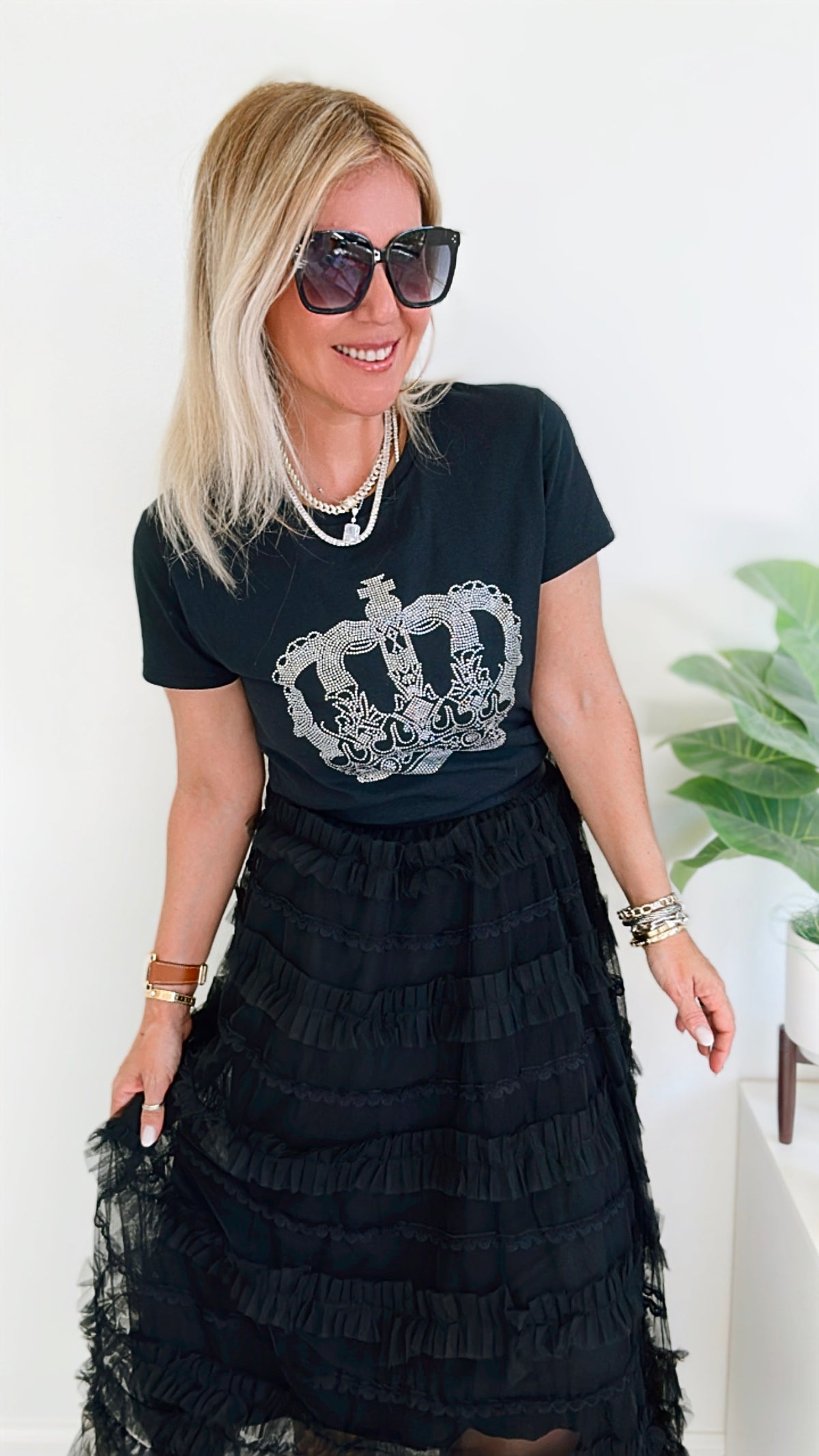 Royal Crown Custom T-Shirt-110 Short Sleeve Tops-Holly-Coastal Bloom Boutique, find the trendiest versions of the popular styles and looks Located in Indialantic, FL