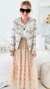 Stella Tiered Tulle Skirt - Latte-170 Bottoms-Taba Stitch-Coastal Bloom Boutique, find the trendiest versions of the popular styles and looks Located in Indialantic, FL