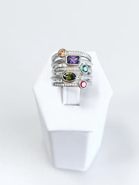 NYC Colorful Treasure Ring - Silver-230 Jewelry-NYC-Coastal Bloom Boutique, find the trendiest versions of the popular styles and looks Located in Indialantic, FL