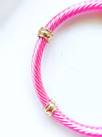 Thin Stretch Bracelet - Pink-230 Jewelry-Wona Trading-Coastal Bloom Boutique, find the trendiest versions of the popular styles and looks Located in Indialantic, FL