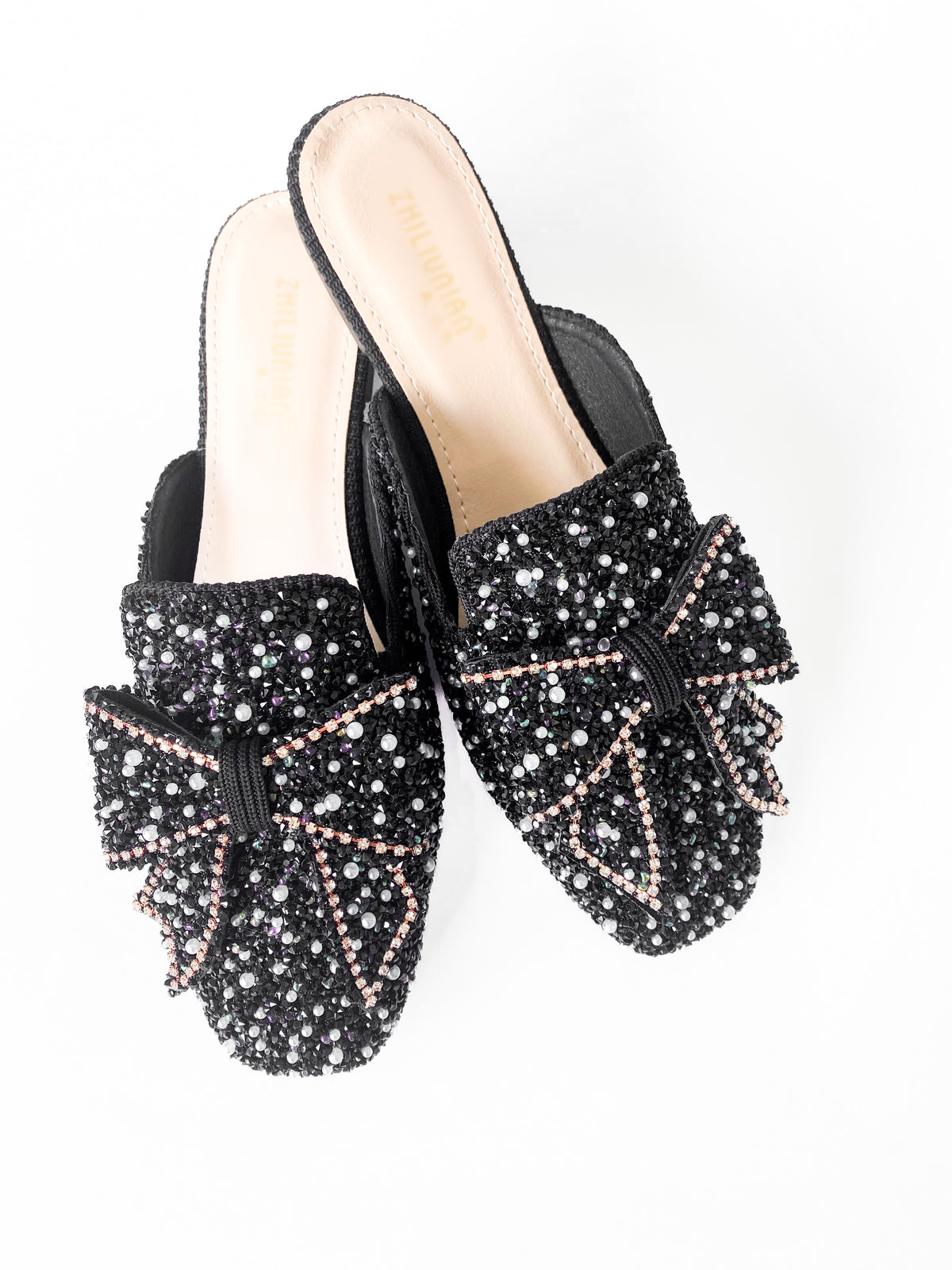 Black Pearl Bow Mules-250 Shoes-Helen's Heart-Coastal Bloom Boutique, find the trendiest versions of the popular styles and looks Located in Indialantic, FL