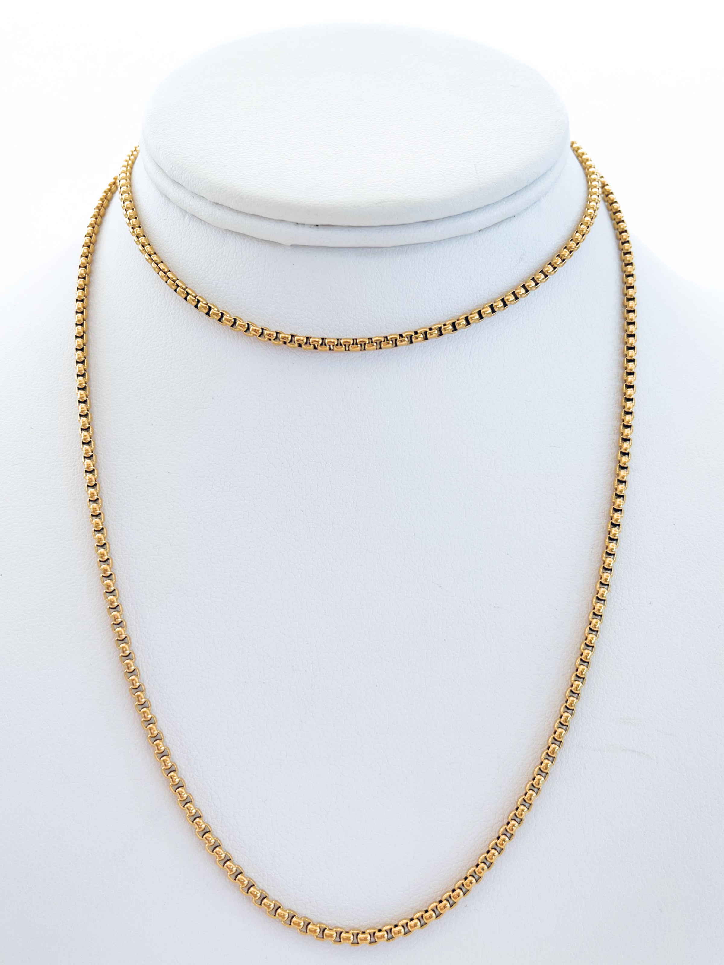 Thin Box Chain Necklace-230 Jewelry-NYC-Coastal Bloom Boutique, find the trendiest versions of the popular styles and looks Located in Indialantic, FL