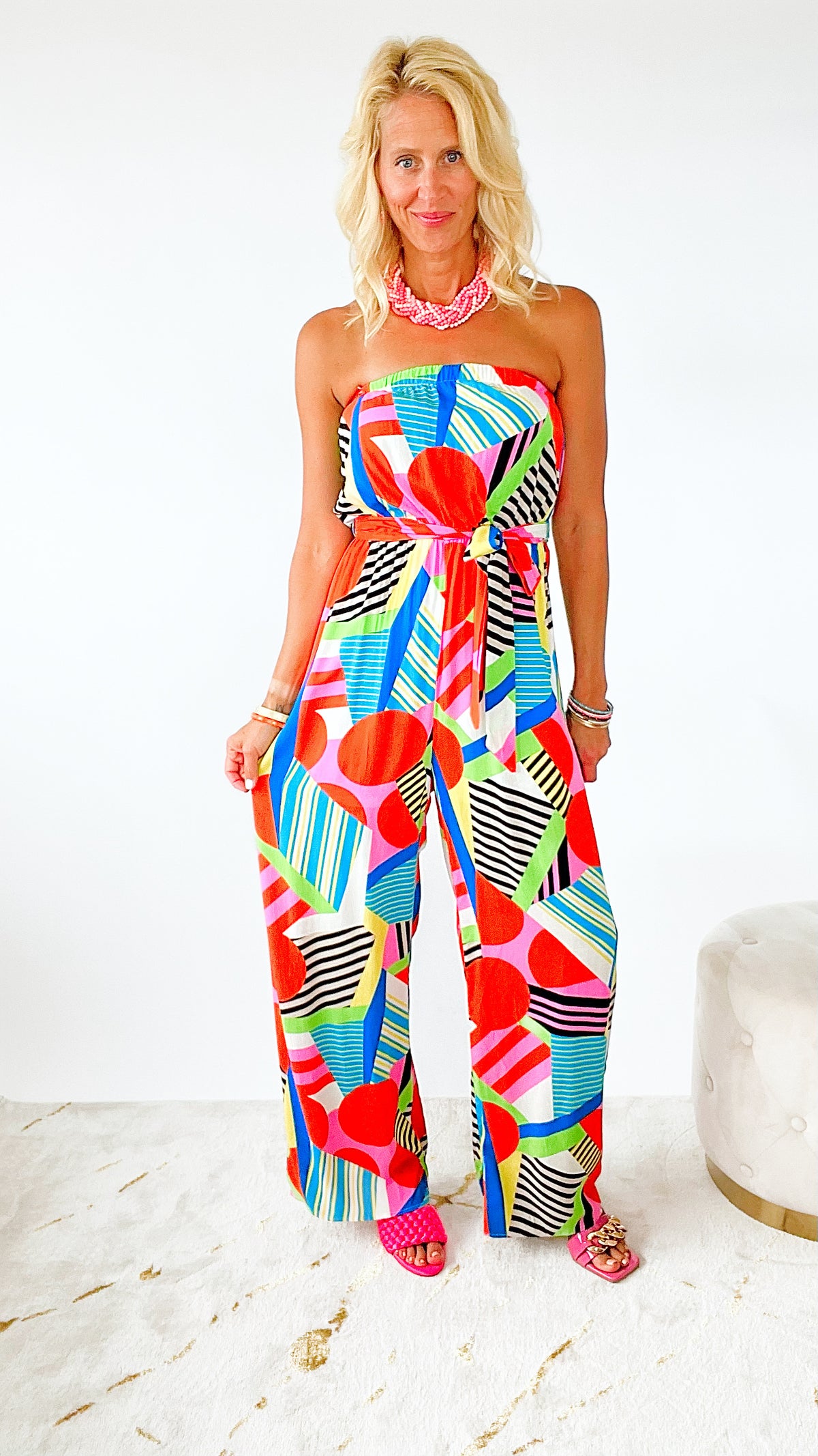 Rome Strapless Jumpsuit-200 Dresses/Jumpsuits/Rompers-Andree By Unit-Coastal Bloom Boutique, find the trendiest versions of the popular styles and looks Located in Indialantic, FL