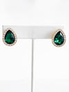 Teardrop Stud Earrings - Green-230 Jewelry-BAG BOUTIQUE-Coastal Bloom Boutique, find the trendiest versions of the popular styles and looks Located in Indialantic, FL