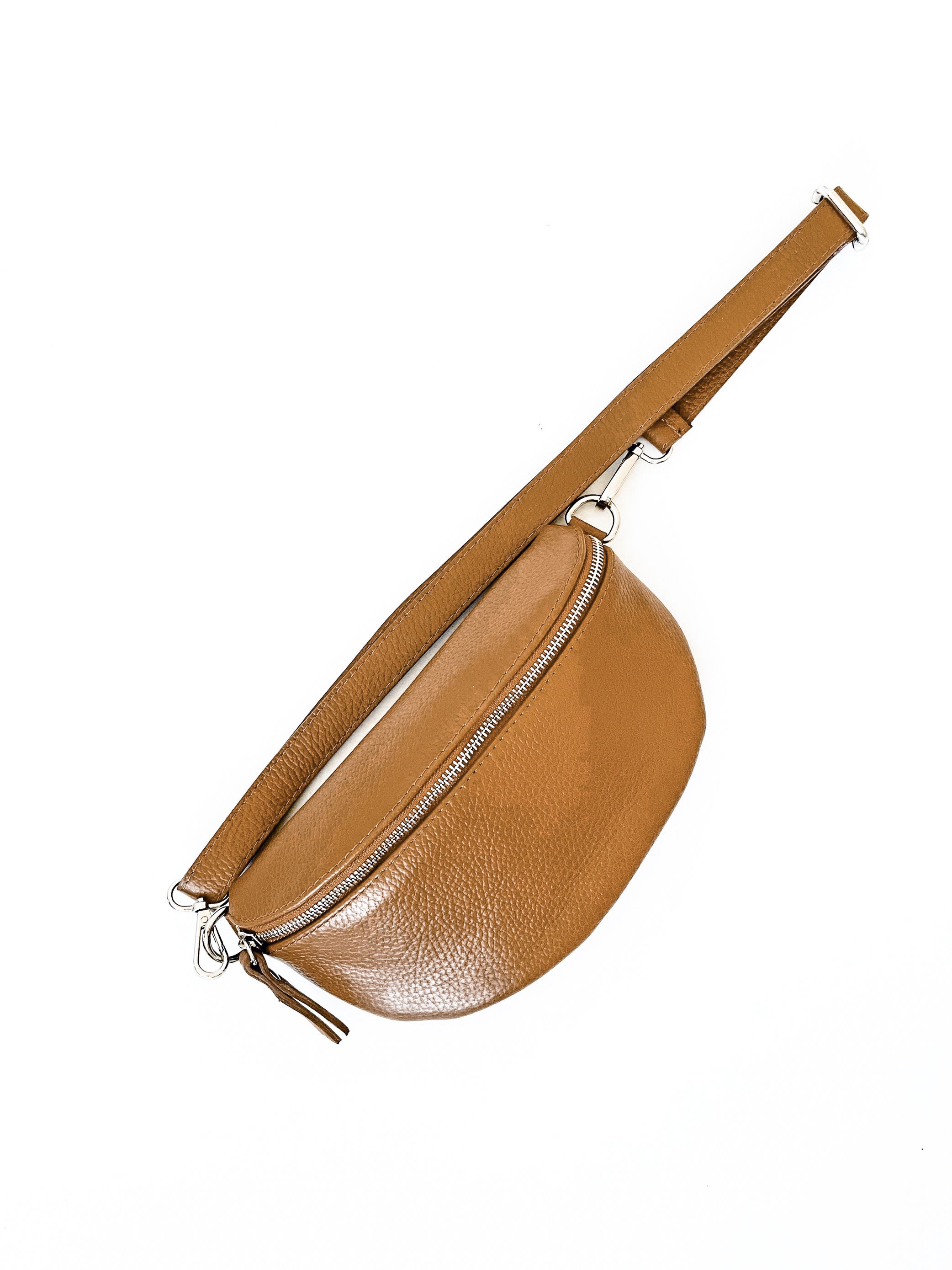 Italian Genuine Leather Bum Bag-Camel-240 Bags-Yolly-Coastal Bloom Boutique, find the trendiest versions of the popular styles and looks Located in Indialantic, FL