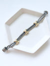 Two Tone X Box Chain Bracelet-230 Jewelry-NYC-Coastal Bloom Boutique, find the trendiest versions of the popular styles and looks Located in Indialantic, FL